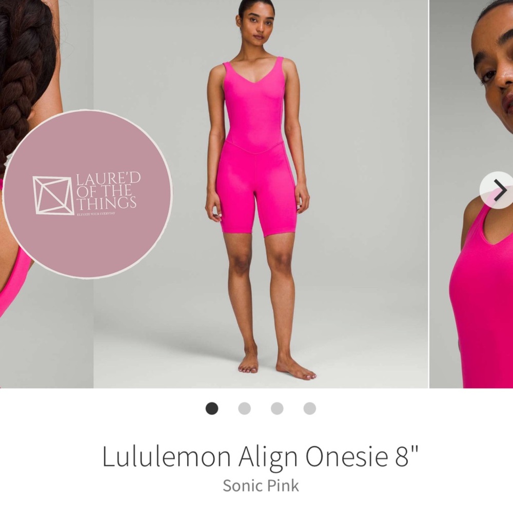 Like NEW Size 10 Lululemon Align Onesie 8"
Sonic Pink